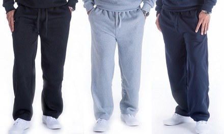 3-Pack LeeHanton Men's Soft Straight Leg Sweatpants (M-5XL)
