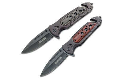 Tac-Force Assisted Opening Pakkawood Rescue Knife