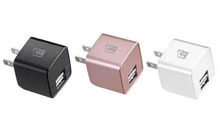 LAX Dual-USB 2.4A Wall Charger for Smartphones and Tablets (1-, 2-, or 3-Pack)