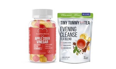 Tiny Tummy Tea Evening Cleanse & Apple Cider Vinegar Gummy (Combo)