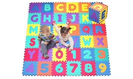 Foam Alphabet and Numbers Puzzle Play Mat, 36 Tiles