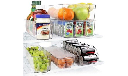 Fridge and Freezer Stackable Storage Organizer Bins Set (6-Piece)