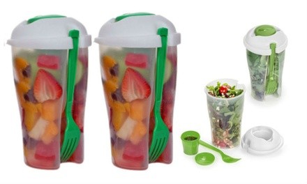 Salad Container Lunch To Go Cups (2 or 4 Pack)