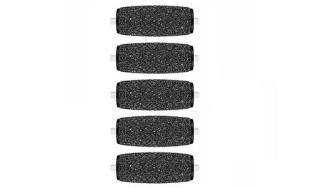 5 Pack Coarse Replacement Roller Heads Compatible W/ Amope Electronic Foot File