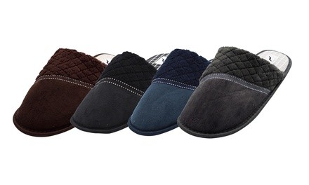 Norty Men's Slip-On Scuff Slippers