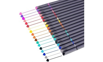 Fine-Line Colored Fine Tip Markers-18 Vibrant Colors