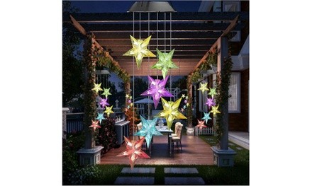 Star Shaped Solar Light Wind Chime - LED Changing Multi Color Decorative Lights 