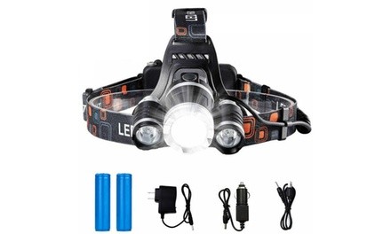 Stock Led Headlight Headlamp Flashlight Head Camping Hiking 18650 Light Lamp