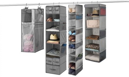 Hanging Closet Organizer with Pockets for Clothes, Shoes, Accessories, and Laundry