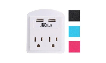 JT 2-Outlet Wall Tap with Dual USB