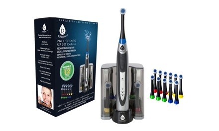 Pursonic S330 Ultra High Powered Rotary Toothbrush w/ Dock & 12 Brush Heads