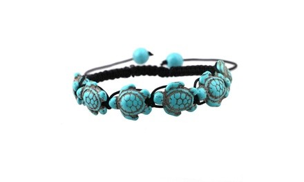 Genuine Handmade Adjustable Turquoise Hawaiian Sea Turtle Bracelet