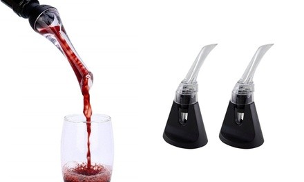 Premium Liquid Aerator Pourer and Decanter Spout (1- or 2-Pack)