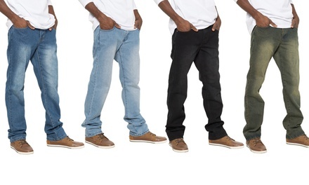 Men's Classic Straight Fit Jeans (2-Pack)