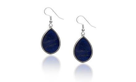 Genuine Lapis Lazuli Drop Earrings by Valencia Gems