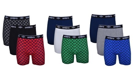 Umbro Men's No-Fly Breathable Athletic Fit Stretch Boxer Briefs (3-Pack)