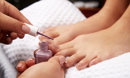 Regular or No-Chip Manicure and Regular or Moisturizing Spa Pedicure at GingerSlam Nail Bar; Five Options Available