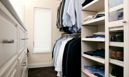 Closet Organization from Solutions Disorganized Closets (Up to 60% Off). Three Options Available.