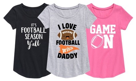 Girls' and Kids' Football Tees. Plus Sizes Available.