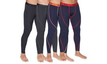 Men's 4-Pack Active Workout Compression Pants (S-2XL)
