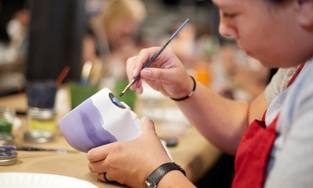 Painting Session with Two Ceramic Objects at The Painting Camp (Up to 53% Off). Three Options Available.