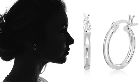 Nina & Grace 30mm Stainless Steel Hoop Earrings