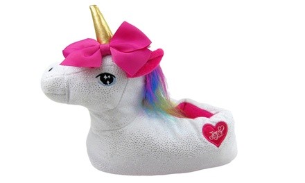 Jojo Siwa Kids' Plush Unicorn Slippers