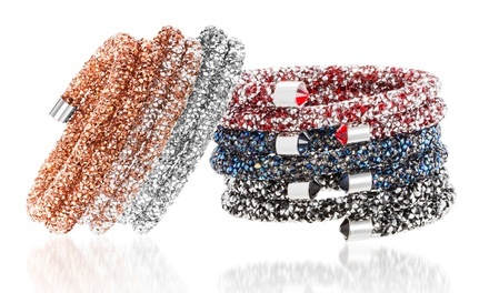 Crystal Energy Double Wrap Bracelet Made with Swarovski Elements