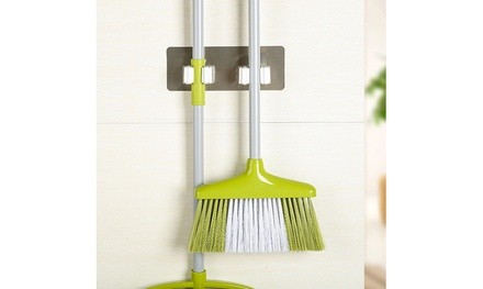 Wall Mounted Mop & Broom Holder Storage Rack Home & Kitchen Tool