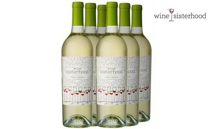 Wine Sisterhood Pinot Grigio Set (6-Pack). Shipping Included.