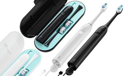 E-Brush Sonic Toothbrush with Travel Case and 4 Brush Heads