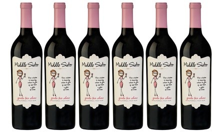 Vintage Wine Estates Middle Sister Goodie Two-Shoes Pinot Noir (6-Pack). Shipping Included.