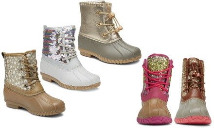 Olivia Miller Girls' Chic Duck Boots