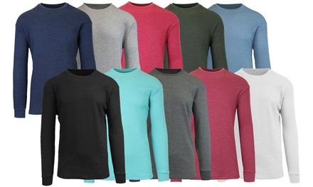 3-Pack Galaxy By Harvic Men's Waffle-Knit Thermal Shirts (S-2XL)