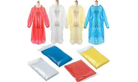 40Pcs Adult Emergency Waterproof Rain Coat Hiking Camping Hood