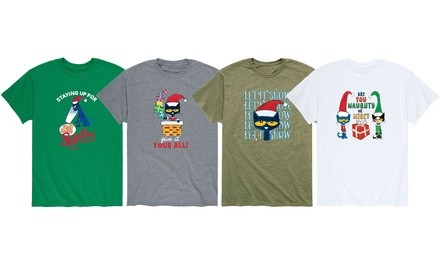 Instant Message: Men's Licensed Pete the Cat Holiday Tees (S-3XL)