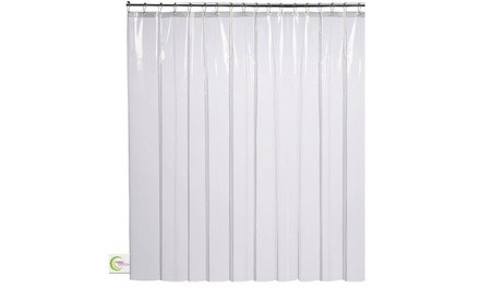 Mildew-Resistant Clear Shower Curtain