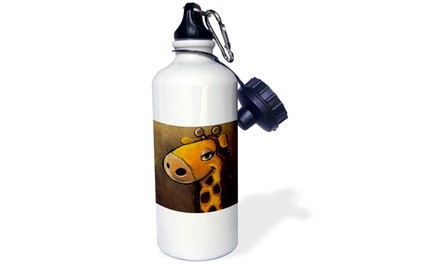  Water Bottle Female giraffe cartoon painting 