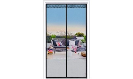 Magnetic Screen Door with Durable Fiberglass Mesh Curtain (Fits 32