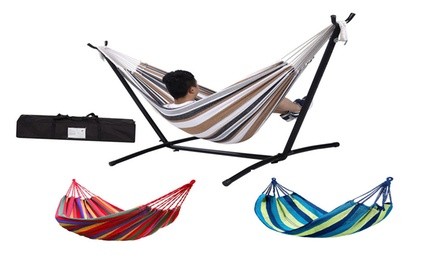 2 Person Weaved Hammock With Stand