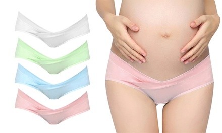 Women's Maternity Low-Waist Cotton Panties (4-Pack)