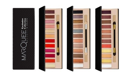 Marquee Beauty 12-Color Nude, Smokey, or Fire Makeup Eyeshadow Palette