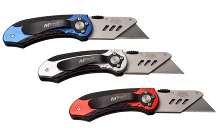 MTECH USA High-Carbon Steel Interchangeable Folding Utility Knife