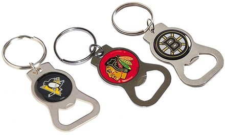 Team Sports America NHL Bottle Opener Key Ring (3-Pack)