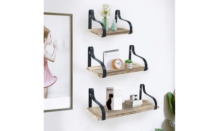 Floating Shelves Wall Mounted Set of 3