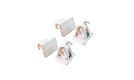 Self Adhesive Hooks Curtain Rod Bracket Pole Drapery Hook Holders Curtains 4PCS