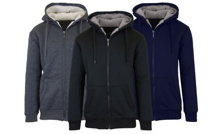 Men's Heavyweight Sherpa Fleece-Lined Zip Hoodie (M–2XL)