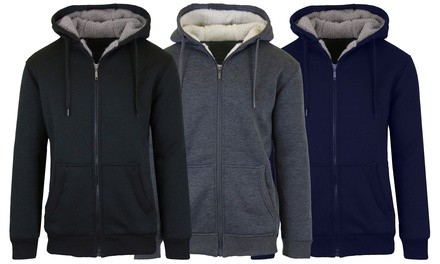 2-Pack Men's Heavyweight Sherpa Fleece-Lined Hoodie (M-2XL)