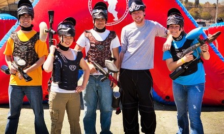 All-Day Paintball Package with Gun and Mask for Up to 1, 4, 6, or 12 at Paintball Tickets (Up to 88% Off)