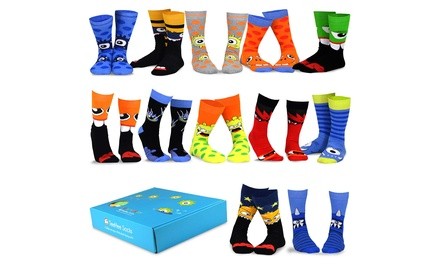 TeeHee Men's Monster Socks with Gift Box (12 Pairs)